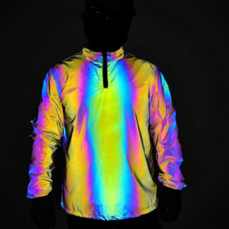 Men's High Street Blue Reflective Hoodie, Reflective Jogger Combo